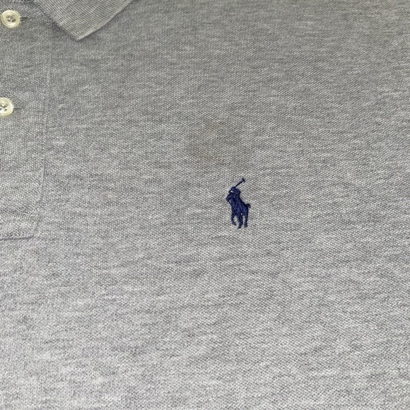 Polo Ralph Lauren Polo Shirt Mens 2XL Tall Gray Short Sleeve Classic Fit Cotton - Picture 6 of 15